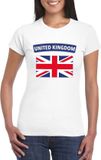 Bellatio Decorations Shoppartners Bv Vlag Groot Brittannie t-shirt - wit - voor dames - maat L