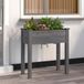Maison Exclusive - Jardinière en bois massif de sapin, gris, avec insert, dimensions : 71 x 37 x 76 cm