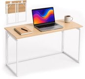 Merkloos Relaxdays Bureau - 100x74x50 cm - Natuur-Wit