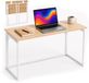 Merkloos Relaxdays Bureau - 100x74x50 cm - Natuur-Wit