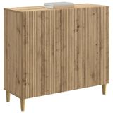 vidaXL Dressoir Artisanaal eiken 89 x 34,5 x 80 cm Bewerkt hout