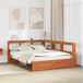 vidaXL Bed met hoofdeinde met opslag Massief vurenhout