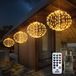 OEM LED-lichtbollen, set van 4, diameter 30 cm, warm wit licht, IP44, met timer