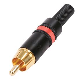 Neutrik NYS373-2 RCA Connector - Black/Red - Gold Contacts