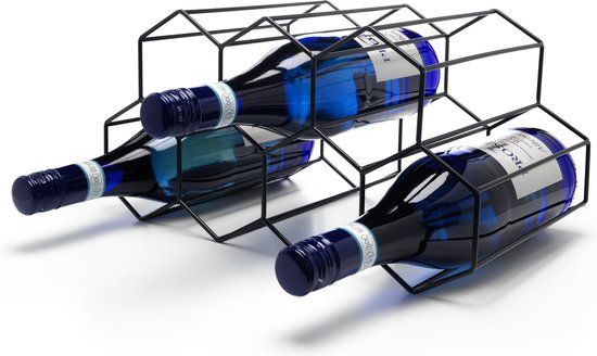 Leopold Vienna Hexagon wijnrek - Zwart - Voor 7 flessen