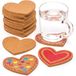 Unyqoos® Sous-verres en liège en forme de cœur pour des projets de bricolage créatifs à l'école
