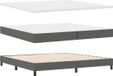 vidaXL Boxspringbed met hoofdeinde Donkergrijs 200 x 200 cm Stof