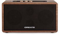 CREATE - Draagbare 55W luidspreker met Bluetooth, USB en AUX - SPEAKER RETRO WOOD
