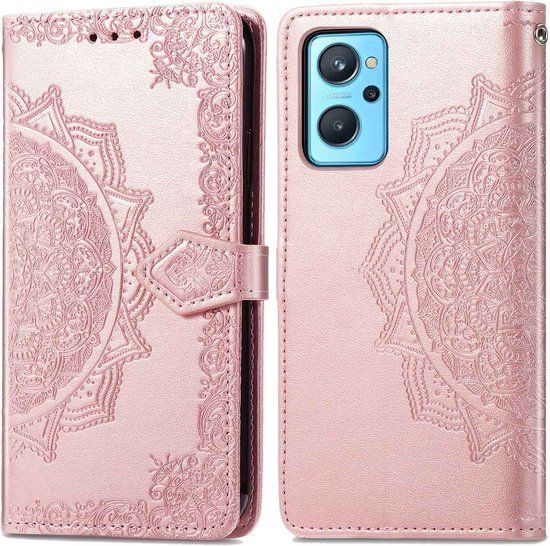 iMoshion Hoesje Oppo A76 (4G) - Book Case - Pasjeshouder - Rosé Goud