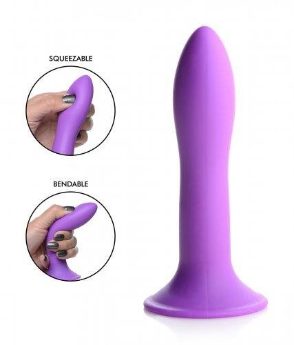 Squeeze-It Buigzame Siliconen Dildo - Paars