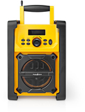 Nedis FM-Radio - Worksite Radio - Digital Tuner - FM - Bluetooth - 15W - Yellow/Black
