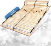 Coemo 7-zone lattenbodem 120 x 200cm Ergo lattenbodem - verstelbaar hoofdbord - beuken frame - 28 latten - bedframe geschikt voor ledikant - geschikt voor alle matrassen