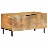 vidaXL Salontafel 80x50x40 cm massief mangohout bruin