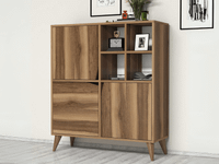 PULSORA Commode 3 portes noyer