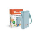 Peach PE110A-bl labelprinter, blauw, ruimtebesparend en draadloos, voor orde overal