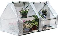 Wan GmbH Mini Tunnel Serre - Serre voor planten - Bescherming van planten - Met oprolbare deuren - 180x90x90 cm - Wit