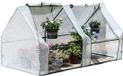 Wan GmbH Mini Tunnel Serre - Serre voor planten - Bescherming van planten - Met oprolbare deuren - 180x90x90 cm - Wit