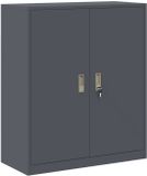 vidaXL Opbergkast Antraciet Staal 90 x 40 x 105 cm