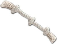 Jack And Vanilla - Speeltjes - Jv Revive Toys Touw 3 Knopen Naturel-120g 38cm 49/0860