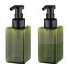 UUJOLY Set van 2 navulbare zeepdispensers voor vloeibare zeep, shampoo, douchegel, 450 ml, groen