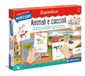 Clementoni Montessori 16271 - De dieren en hun puppy's, educatief spel Montessoriaanse methode voor kinderen van 2-5 jaar, herken dieren met grappige activiteiten, Made in Italy, Italiaanse taal