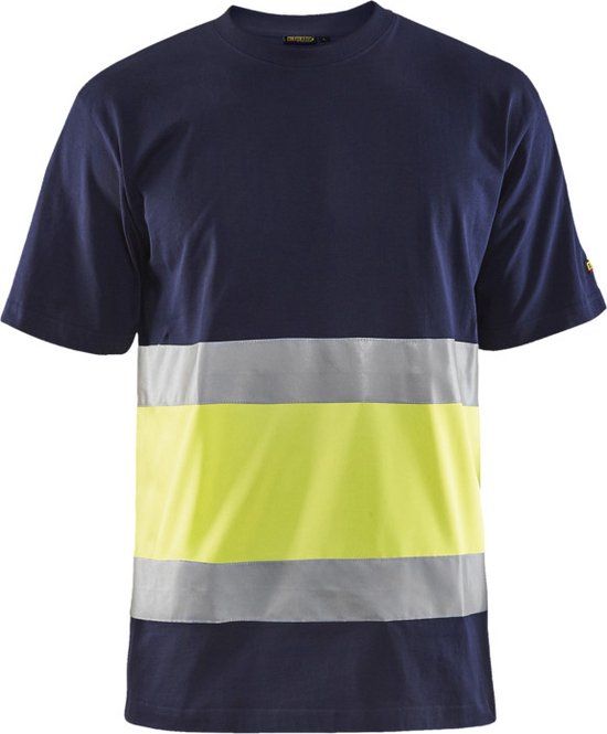 Blakläder Blaklader T-shirt High Vis 3387-1030 - Marine/High Vis Geel - M
