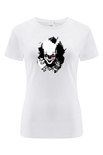 ERT GROUP Officially Licensed Horror T-Shirt for Women - It 011 - Double-Sided Print - Size XS - White 2