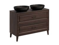 Moka Meuble double vasque 120cm Bois foncé