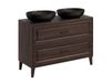 Moka Meuble double vasque 120cm Bois foncé
