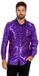 Wilbers&Wilbers Jaren 80 & 90 Kostuum | Paarse Ruchesblouse Satijn Foute Disco | Maat 64 | Carnaval kostuum | Verkleedkleding
