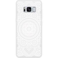 Samsung Galaxy S8 Mandala blanc verstevigd hoesje met sublimatie bedrukking