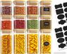 Sans marque Pots de stockage en verre - stockage hermétique - 12 pièces - 750ml/430ml