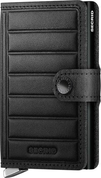 Secrid Miniwallet Emboss Lines - Zwart - Leer - Unisex