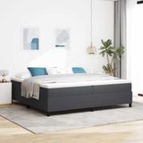 Maison Exclusive - Boxspringbed, gris foncé et blanc, 200 x 200 cm, tissu velours côtelé