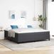 Maison Exclusive - Boxspringbed, gris foncé et blanc, 200 x 200 cm, tissu velours côtelé