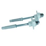 Somatherm 5833-10 houder voor wastafel, volledige wand, 2 stuks 10 x 120, grijs