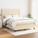 Maison Exclusive - Boxspringbed avec matelas, couleur crème, 140x190 cm, rembourré