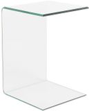 Beliani LOURDES - Bijzettafel - Transparant - Veiligheidsglas
