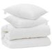 VidaXL Dekbedset met kussens, 3 stuks, Wit, Microvezel