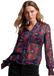 Superdry Chiffon Studios Top Dames Elizabeth Navy Print