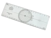 Linex 2811 Navigatie koersliniaal, nautische plotter, draaibare middenroos, stabiele arm, draadgat