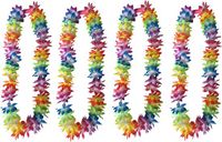 Hawaii krans/slinger - 8x - arc-en-ciel/couleurs d'été - incl. éclairage LED