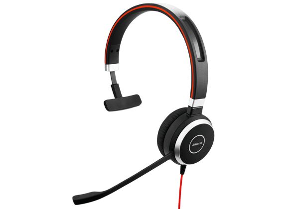 Jabra Evolve 40 UC Mono Headset - Bedraad - Kantoor/Callcenter - Zwart