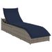 vidaXL Fauteuil de jardin plastique, acier bleu marine
