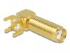 Delock Connecteur SMA 90° PCB Longueur de filetage 16 mm