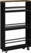Chariot de cuisine Noir MDF et Inox 47x13x80cm