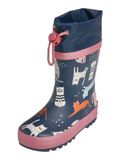Playshoes Kinderlaarzen met Kattenprint - Marine - Maat 31