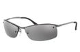 Ray-Ban RB3183 Zonnebril Rechthoekig Metaal Grijs Gepolariseerde Lens