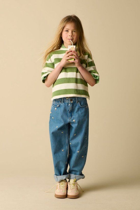 Sissy-Boy Blauwe barrel jeans met embroidery