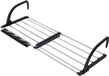Sans marque Étendoir pliable suspendu gris - Sèche-linge balcon pour vêtements, serviettes, sous-vêtements - Porte-serviettes radiateur et étendoir à chaussures - Gain de place (59x38cm)